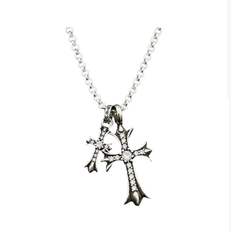 Collar Chrome Hearts (Plateado) FULL SET