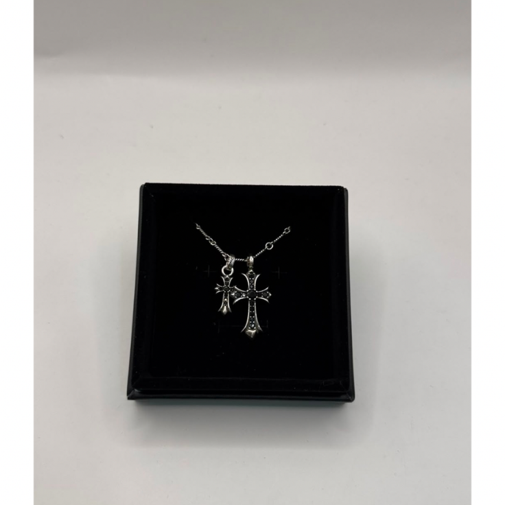 Collar Chrome Heart Full Set (Plateado-Negro)
