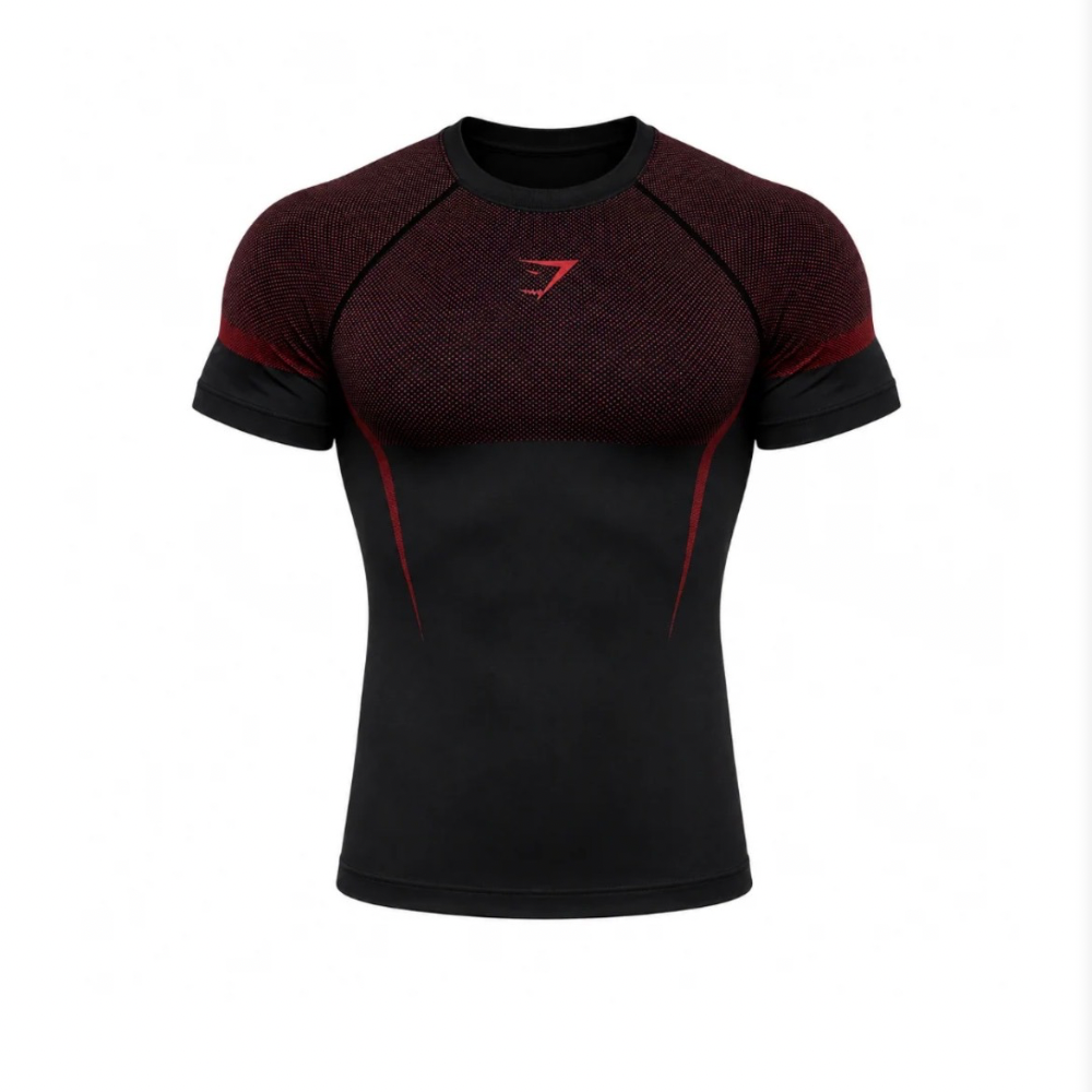 Gymshark Negro-Rojo (Una talla Reducida)