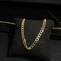 Cadena Barbada-Oro Laminado de 18K (Paquete de 5Pz)