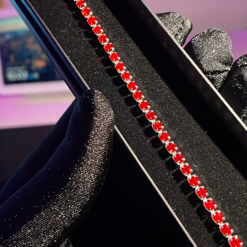 Pulso Tenis Rubi-Oro Laminado de 18K con Zirconias (Paquete de 5Pz)